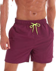 Primadon Herren Badebekleidung Weinrot / M Lorenz | Schnelltrocknende Badeshorts für Herren Sommer