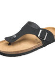 Primadon Herren Flip-Flops Schwarz / 42 Tom | lässige Flip Flops für Herren Kork
