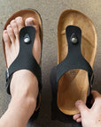 Primadon Herren Flip-Flops Tom | lässige Flip Flops für Herren Kork