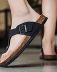 Primadon Herren Flip-Flops Tom | lässige Flip Flops für Herren Kork