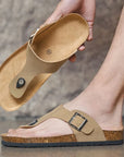 Primadon Herren Flip-Flops Tom | lässige Flip Flops für Herren Kork