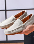 Primadon Herren Schuhe Grau / 37.5 Daniel | Elegante Wildleder Slipper für Herren klassisch