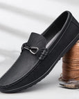 Primadon Herren Schuhe Schwarz / 38.5 Alain elegante Slipper für Herren Leder Sommer