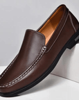 Primadon Herren Slipper Tarek klassische Lederloafer für Herren bequem