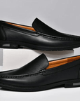 Primadon Herren Slipper Tarek klassische Lederloafer für Herren bequem