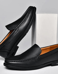 Primadon Herren Slipper Tarek klassische Lederloafer für Herren bequem