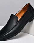 Primadon Herren Slipper Tarek klassische Lederloafer für Herren bequem