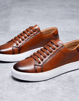 Primadon Herren Sneaker Braun / 38.5 Mathis eleganter Sneaker für Herren atmungsaktiv