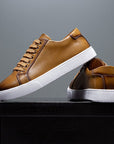 Primadon Herren Sneaker Khaki / 38.5 Mathis eleganter Sneaker für Herren atmungsaktiv