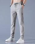 Primadon Herren Sportbekleidung Grau / M Leon | atmungsaktive Jogginghose für Herren slim tapered