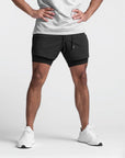 Primadon Herren Sportbekleidung Grau / S Max | Atmungsaktive Fitness Shorts für Herren leicht