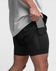 Primadon Herren Sportbekleidung Schwarz / S Max | Atmungsaktive Fitness Shorts für Herren leicht