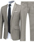 Primadon Herrenanzüge Grau / 2XS Tino | atmungsaktiver Hochzeitsanzug für Herren slim fit