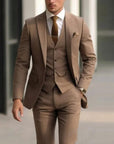 Primadon Herrenanzüge Hellbraun / S Adrian | Eleganter Hochzeitsanzug Herren klassisch dreiteilig