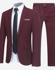 Primadon Herrenanzüge Rot / S Philipp | Eleganter Slim-Fit Anzug für Herren Hochzeit