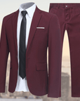 Primadon Herrenanzüge Rot / XS Tyler | Moderner Anzug für Herren Business Slim Fit
