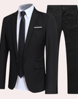Primadon Herrenanzüge Schwarz / XL Lucas | Eleganter Slim Fit Anzug für Herren Hochzeit