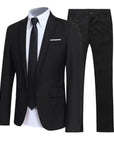Primadon Herrenanzüge Schwarz / XS Tino | atmungsaktiver Hochzeitsanzug für Herren slim fit