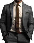 Primadon Herrenblazer Dunkelgrau / S Stefan | Eleganter Blazer für Herren mit Diamantmuster