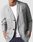 Primadon Herrenblazer Grau / S Max | Atmungsaktiver Mischblazer für Herren Sommer