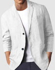 Primadon Herrenblazer Weiß / S Max | Atmungsaktiver Mischblazer für Herren Sommer