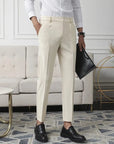Primadon Herrenhosen Beige / 28 Nicolei | elegante Slim-Fit-Hose für Herren Denim
