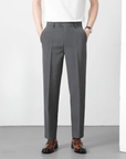 Primadon Herrenhosen Dunkelgrau / 28 Tilo | elegante Anzughose für Herren Slim Fit Sommer