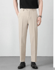 Primadon Herrenhosen Khaki / 28 Tilo | elegante Anzughose für Herren Slim Fit Sommer