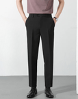 Primadon Herrenhosen Schwarz / 28 Tilo | elegante Anzughose für Herren Slim Fit Sommer