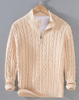 Primadon Herrenpullover Beige / XS Julian | Lässiger Baumwollpullover für Herren langarm