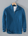 Primadon Herrenpullover Blau / XS Julian | Lässiger Baumwollpullover für Herren langarm