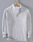 Primadon Herrenpullover Grau / XS Julian | Lässiger Baumwollpullover für Herren langarm
