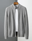 Primadon Herrenpullover Grau / XS Nik | Atmungsaktiver Zip Hoodie für Herren Slim Fit