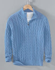 Primadon Herrenpullover Hellblau / XS Julian | Lässiger Baumwollpullover für Herren langarm