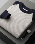 Primadon Herrenpullover Hellgrau / XS Alexander| Lässiger Wollpullover für Herren Winter