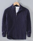 Primadon Herrenpullover Marine / XS Julian | Lässiger Baumwollpullover für Herren langarm