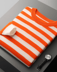 Primadon Herrenpullover Orange / XS Marcel | Eleganter Merino Pullover für Herren Winter