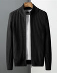 Primadon Herrenpullover Schwarz / XS Nik | Atmungsaktiver Zip Hoodie für Herren Slim Fit