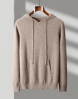 Primadon Hoodies Beige / XS Stefano | Atmungsaktiver Herren Hoodie aus Merinowolle warm