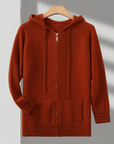 Primadon Hoodies Rost / XS Alder | Atmungsaktiver Zip-Hoodie für Herren Merino
