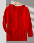 Primadon Hoodies Rot / XS Alder | Atmungsaktiver Zip-Hoodie für Herren Merino