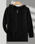 Primadon Hoodies Schwarz / XS Alder | Atmungsaktiver Zip-Hoodie für Herren Merino