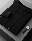 Primadon Hoodies Schwarz / XS Stefano | Atmungsaktiver Herren Hoodie aus Merinowolle warm