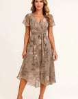 Primadon Kleider für Frauen Beige / XS Noemi elegantes Wickelkleid für Damen atmungsaktiv