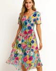 Primadon Kleider für Frauen Mehrfarbig / XS Noemi elegantes Wickelkleid für Damen atmungsaktiv