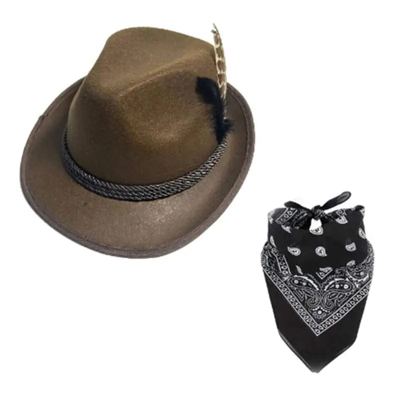 Primadon Kostüme & Zubehör Dunkelbraun Max | Traditionelles Trachten-Accessoire-Set für Unisex leicht