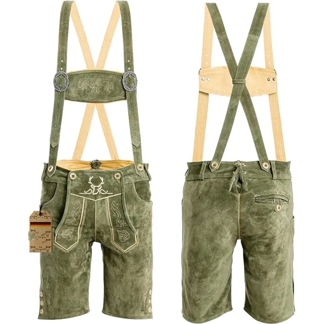 Primadon Lederhosen S Karlo | Elegante Lederhose für Herren Oktoberfest hochwertig