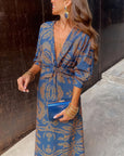 Primadon Midi-Kleider Blau / S Noelia | elegantes Midi Kleid für Damen nachhaltig