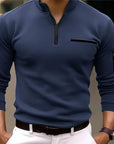 Primadon Poloshirts Blau / XS Ben | Elegantes Sport-Poloshirt für Herren langarm