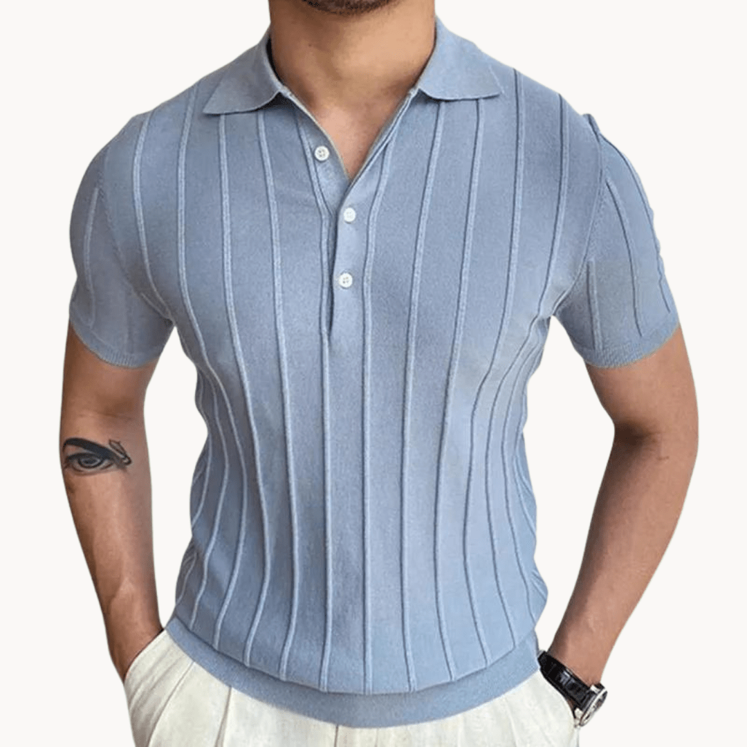 Primadon Poloshirts Hellblau / M Lutz elegantes Polo-Shirt für Herren Sommer